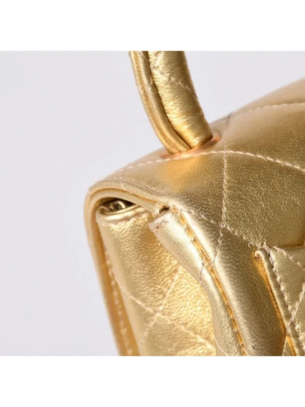 Chanel Quilted Parent Child Mini Bag Gold